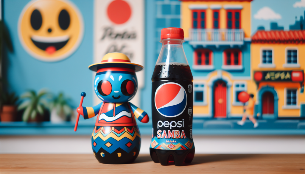 Immagine rappresentativa della bottiglia di Pepsi Samba. Immagine creata tramite Dall-E