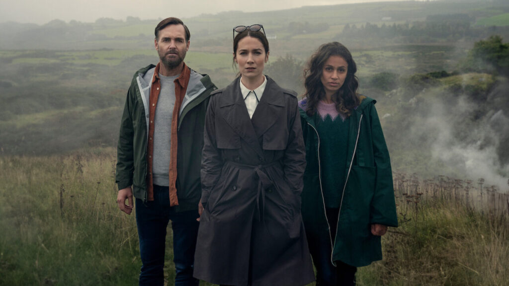 The comedy thriller featuring Will Forte, Siobhán Cullen, and Robyn Cara. Image: Tudum/ Netflix