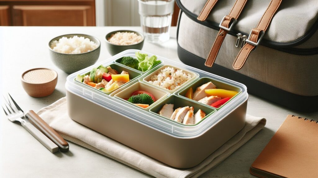 Stash a lunch-able portion of dinner in a container and pack it for lunch the next day. Image: Dall-E 3