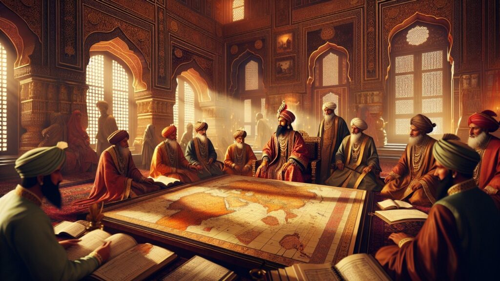 Akbar fue el emperador mogol alabado por su tolerancia, logros y reformas socio-políticas. Imagen: Dall-E 3