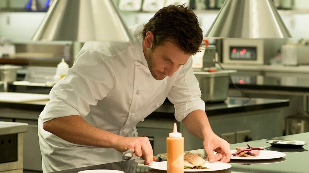 Burnt is a 2015 movie starring Bradley Cooper and Sienna Miller. Image: Netflix