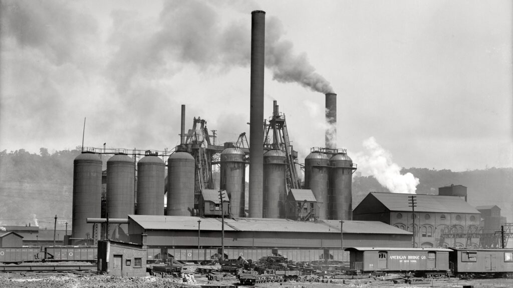 Andrew Carnegie founded the Carnegie Steel Company in the late 1800s, headquartered in Pittsburgh, Pennsylvania. Image: Detroit Publishing Co. via Picryl.com