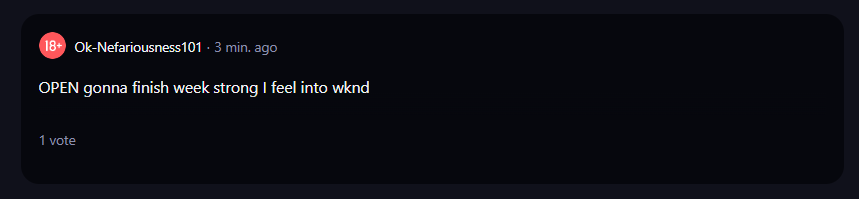 A Reddit comment on OPEN stock from the r/wallstreetbets daily discussion subreddit. 