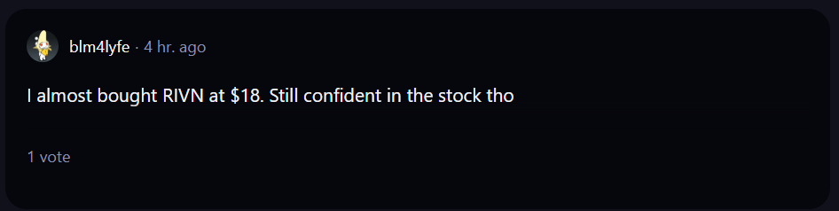 A comment on r/WallStreetBets subreddit. 