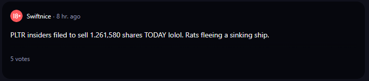 A comment on r/WallStreetBets subreddit.