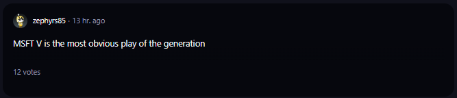 A comment on r/WallStreetBets subreddit. 