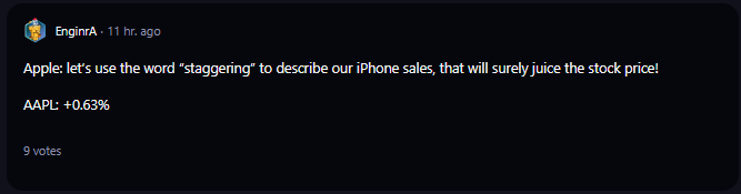 A comment on r/WallStreetBets subreddit. 