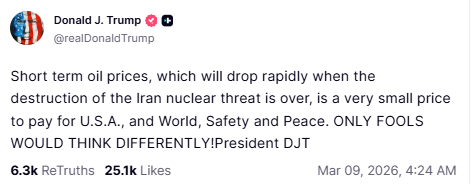 Trump On Oil Prices