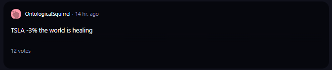 A comment on r/WallStreetBets subreddit.