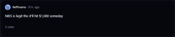 A comment on r/WallStreetBets subreddit. 