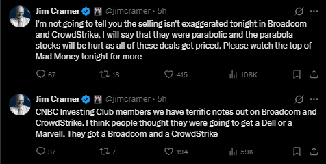 Jim Cramer On CRWD.