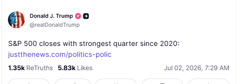 Trump On S&P 500.