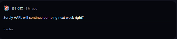 A comment on r/WallStreetBets subreddit.