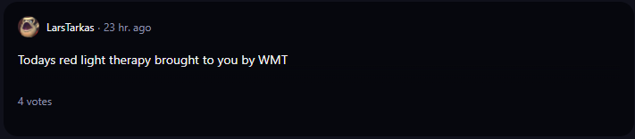 A comment on r/WallStreetBets subreddit.