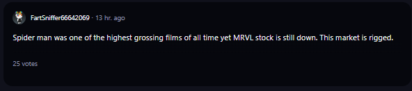 A comment on r/WallStreetBets subrredit.