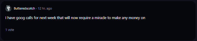A comment on r/WallStreetBets subreddit. 