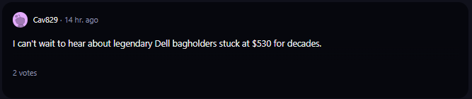 A comment on r/WallStreetBets subreddit. 