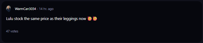 A comment on r/WallStreetBets subreddit. 