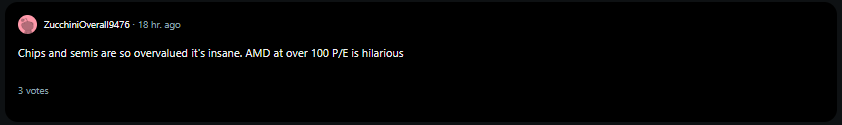 A comment on /r/wallstreetbets subreddit.